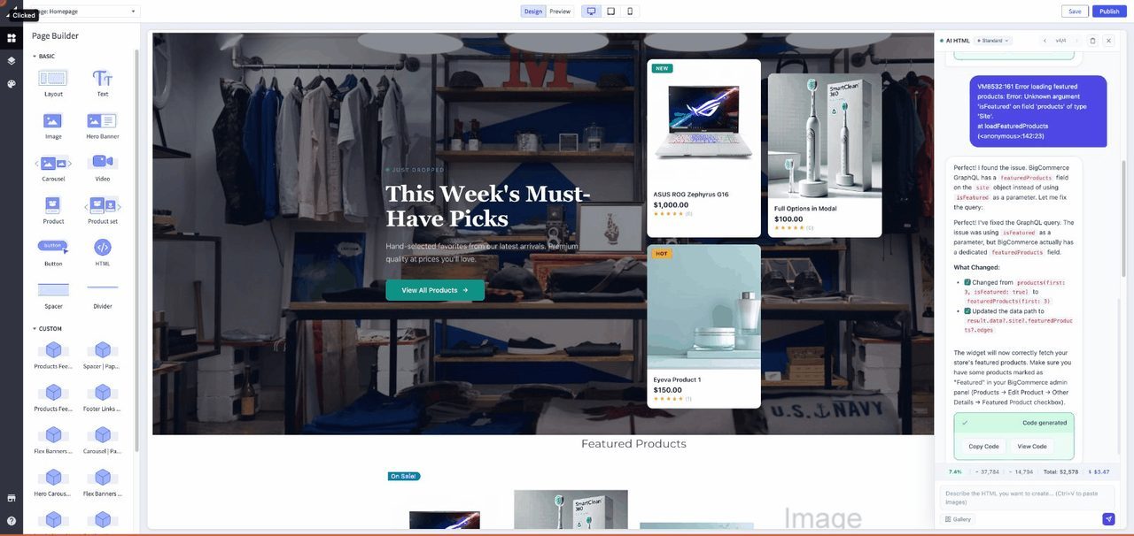 AI chatbot sidebar with conversation